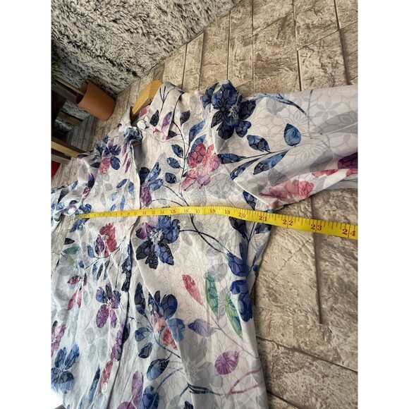 NWT Alfred Dunner Women Small Plaid Dress Shirt Blouse Button Down 3/4 Sleeve - Picture 6 of 10